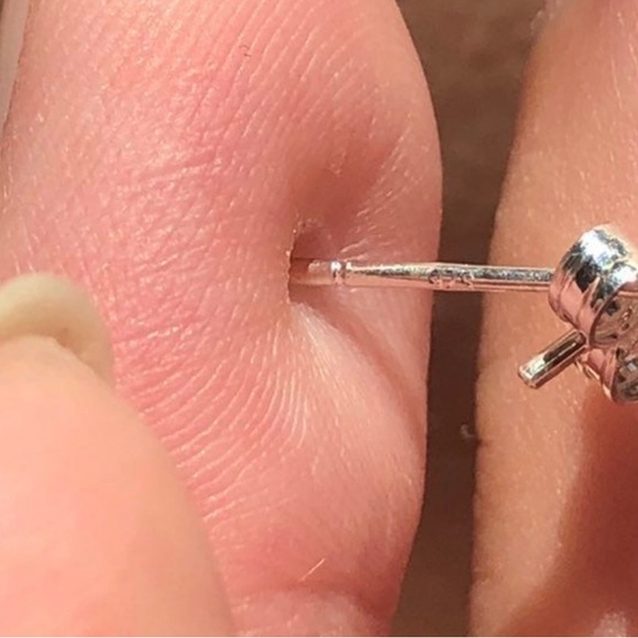 Jade silver earrings - Picture 3 of 10